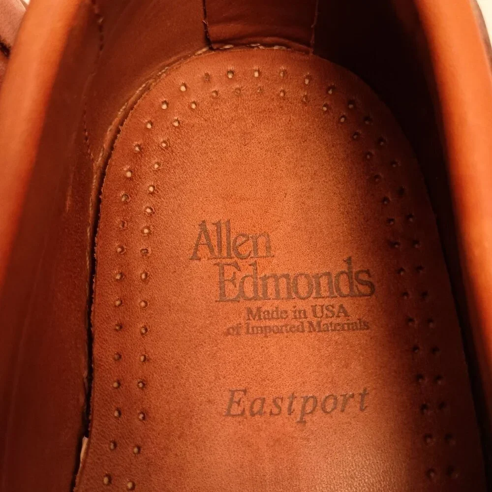 Allen Edmonds Eastport Boat Shoes Mens 10D Brown Leather 3Eye Casual Deck Preppy